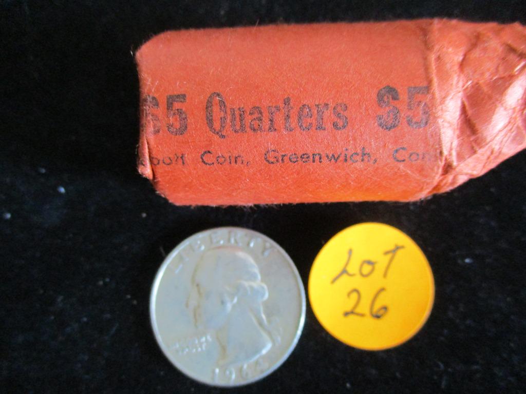 Rolled Washington Silver Quarters 5 Dollar Face (1 of 2)