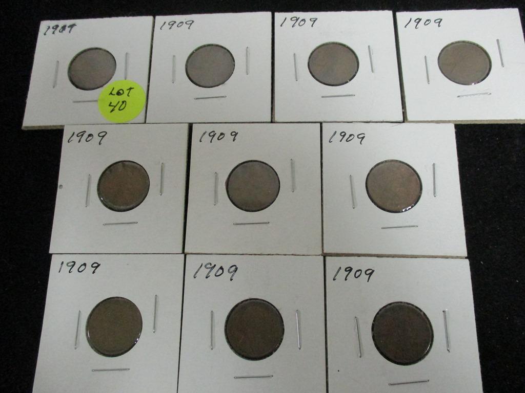 10PC 1909 VDB Lincoln Pennies (1 of 7)