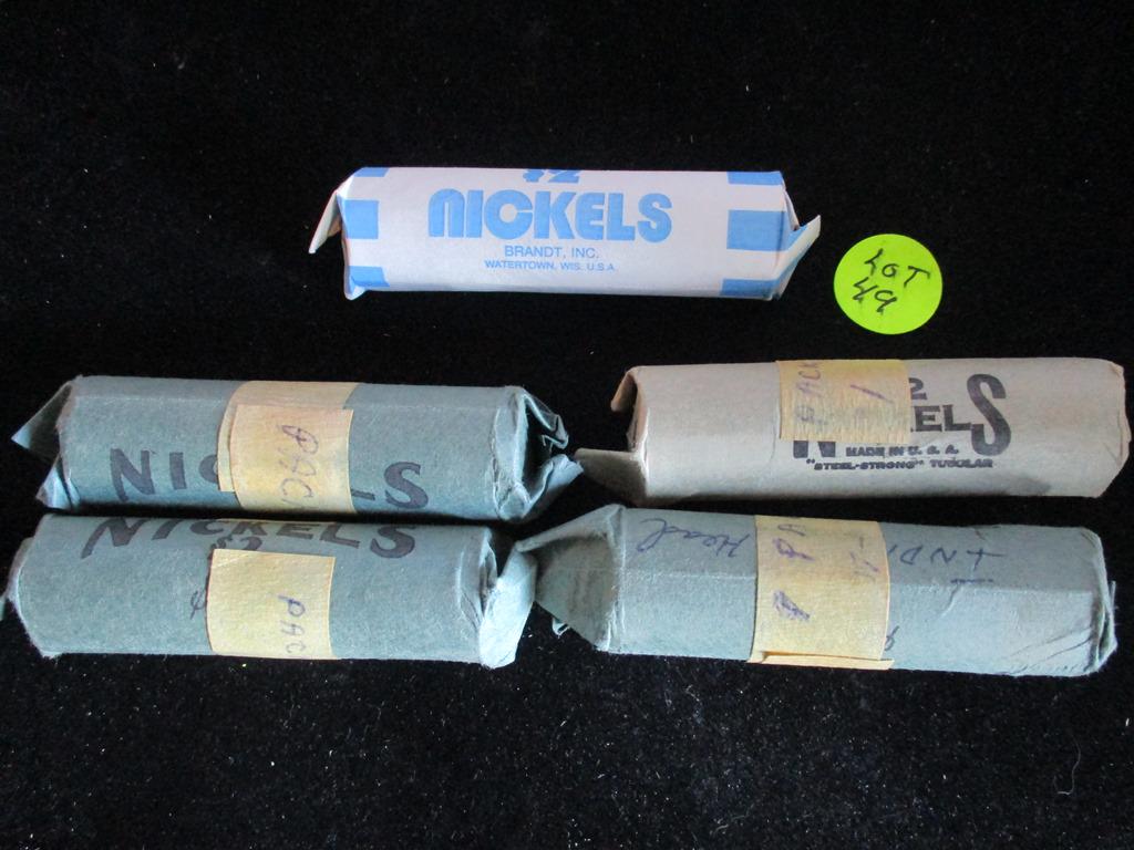 5PC Buffalo Nickels Rolled $10 Face (1 of 1)