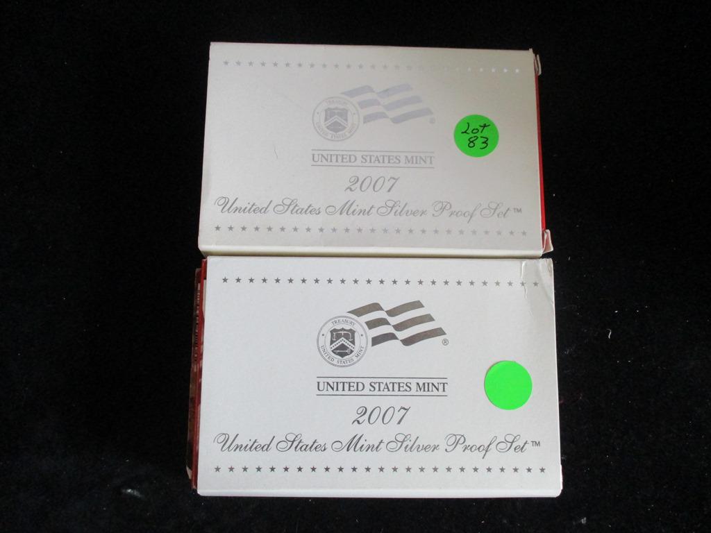 2PC U.S. Mint Silver Proof Sets 2007 (1 of 1)