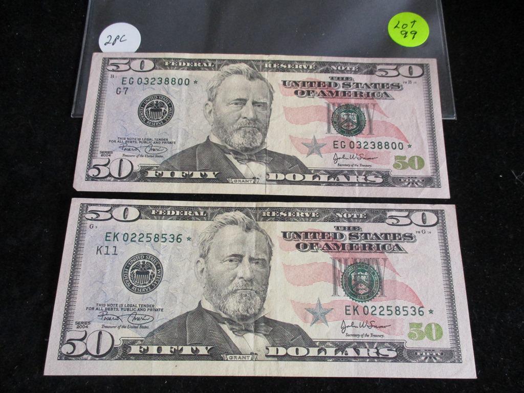2PC 2004 50 Dollar Star Notes (1 of 3)