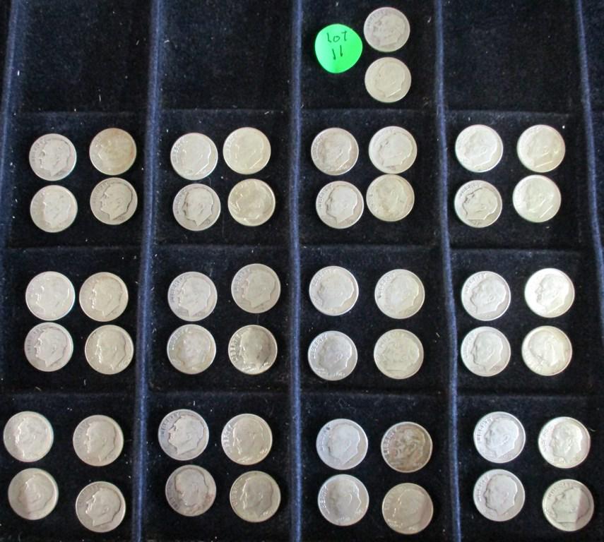 50PC Assorted Roosevelt Dimes $5 Face (1 of 14)