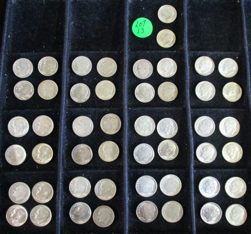 50PC Assorted Roosevelt Dimes $5 Face (1 of 14)