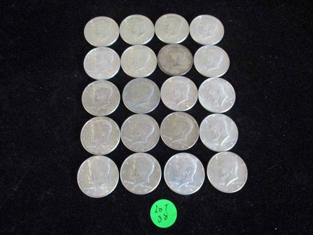 20PC Assorted Kennedy Silver Halves $10Face (1 of 6)
