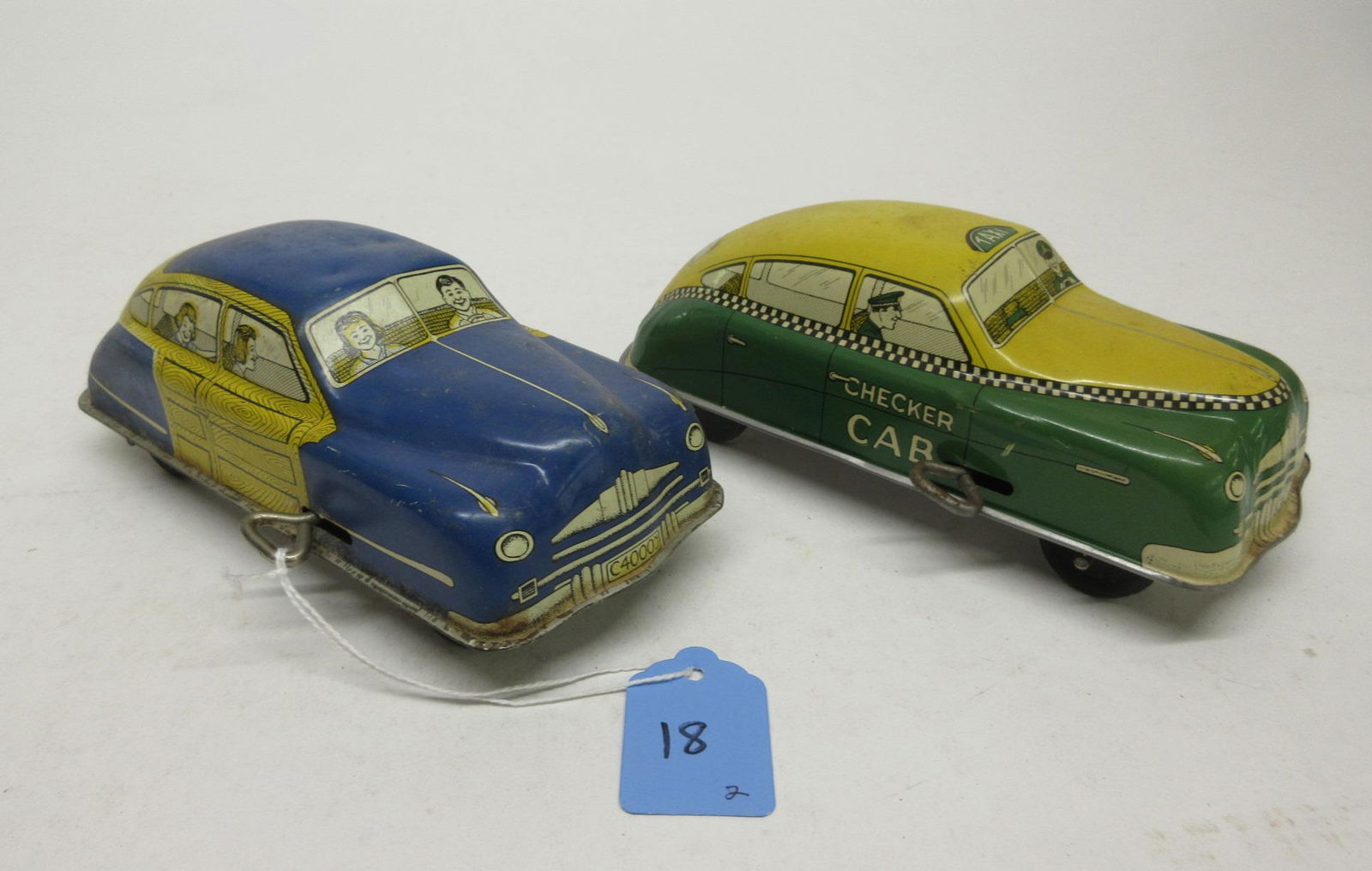 COURTLAND WIND-UP SEDAN & CHECKER CAB (2) (1 of 1)