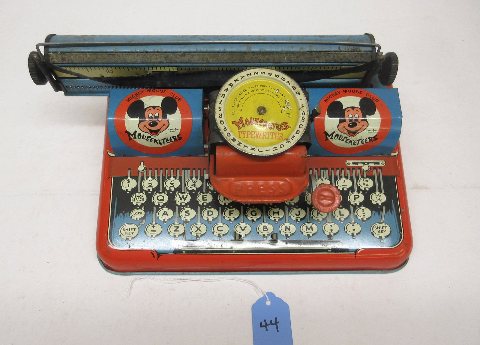 MARX WALT DISNEY MOUSEKETEER TYPEWRITER: MARX WALT DISNEY MOUSEKETEER TYPEWRITER