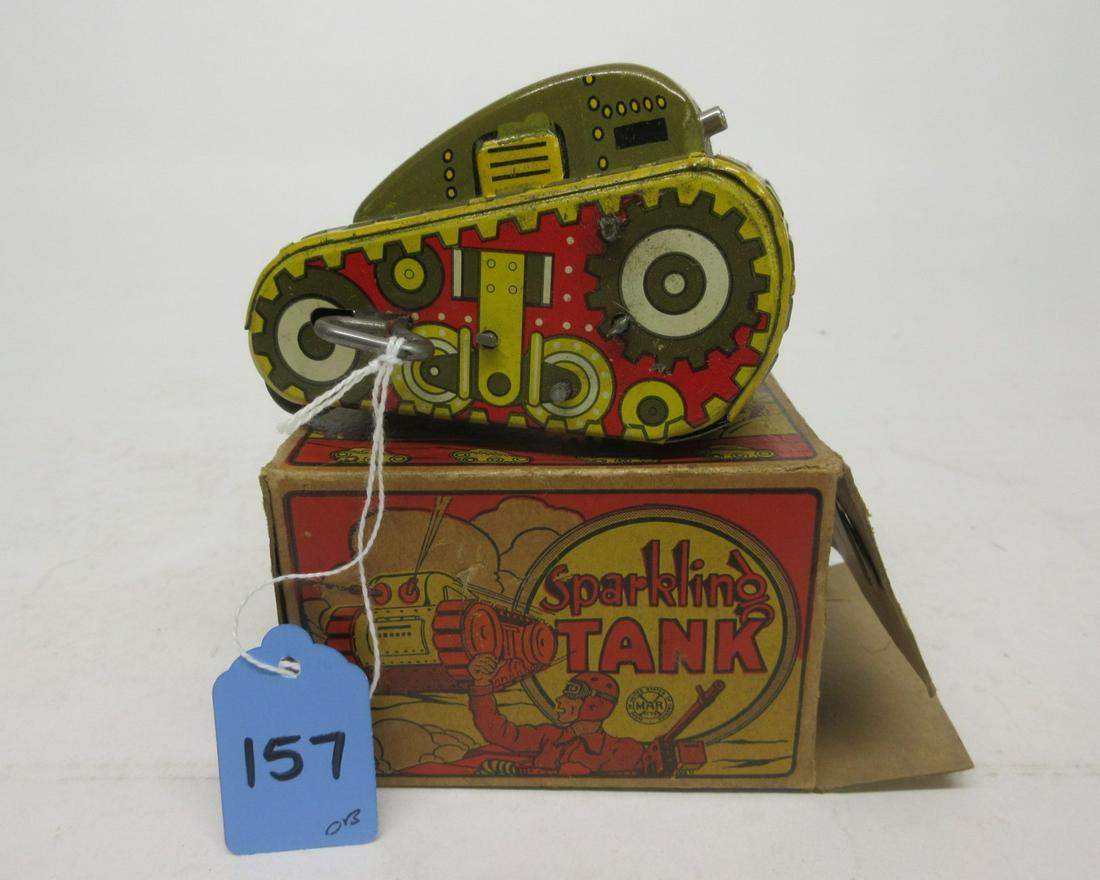 MARX 4 INCH SPARKLING TANK WIND-UP OB PARTIAL (1 of 1)