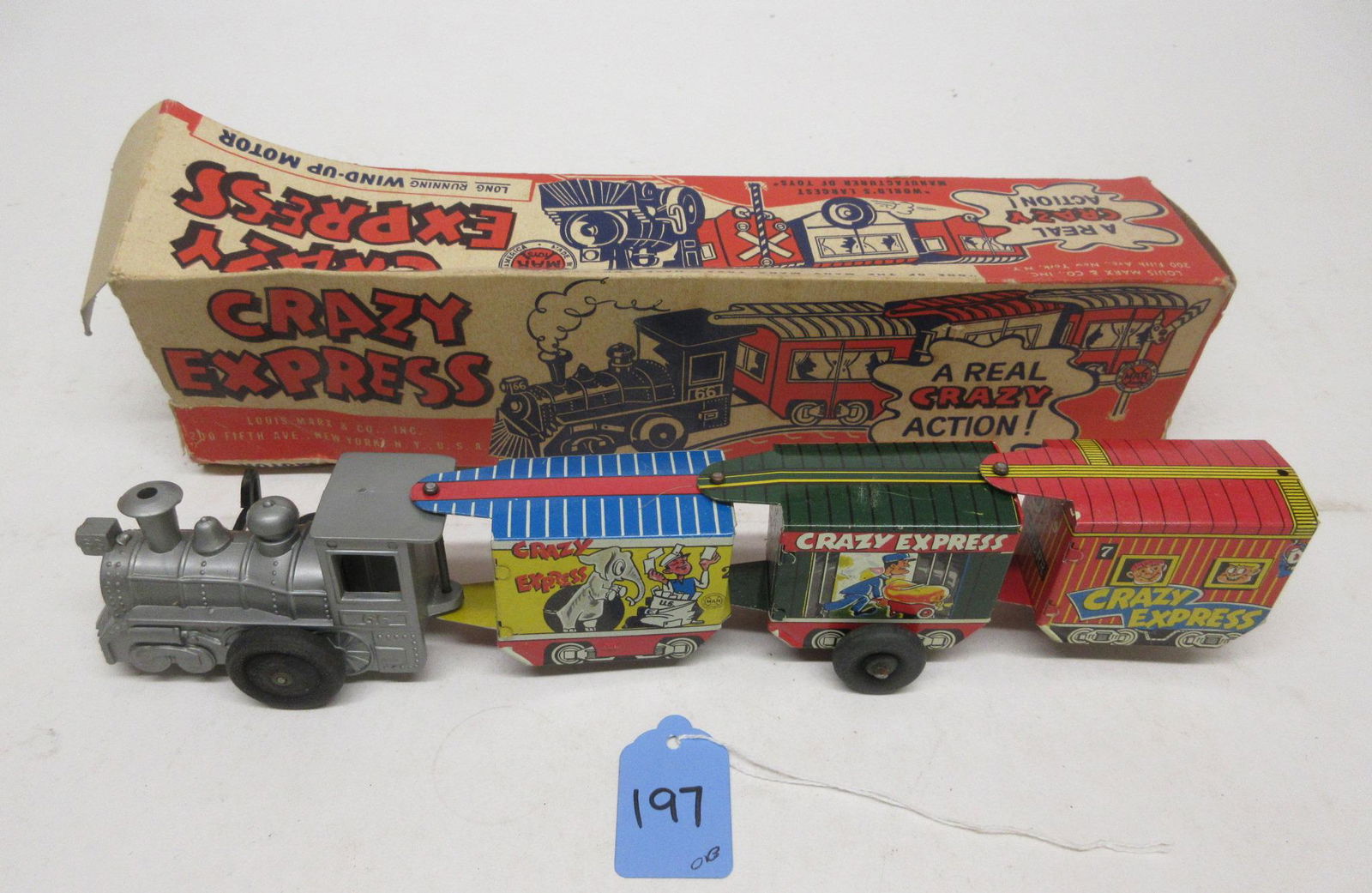 MARX CRAZY EXPRESS WIND-UP TRAIN PARTIAL OB (1 of 1)