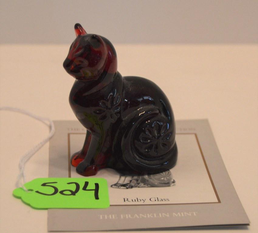 FRANKLIN MINT - CURIO CABINET CAT COLLECTION (1 of 1)