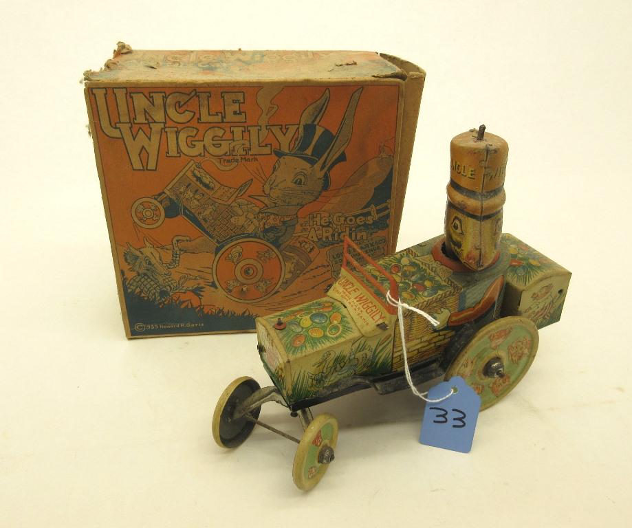 MARX UNCLE WIGGLY CAR TIN WIND-UP PARTIAL OB (1 of 4)