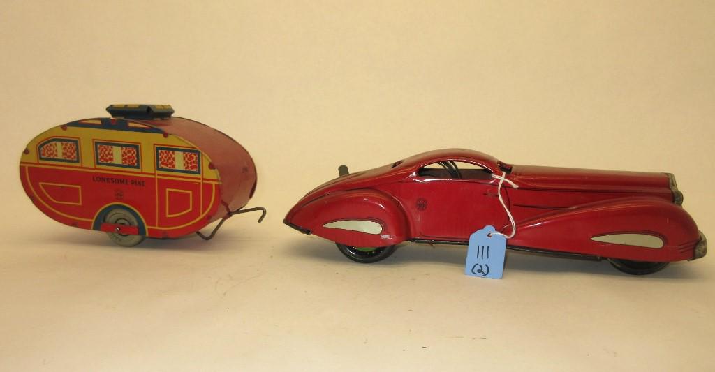 MARX STREAMLINED AIRFLOW MYSTERY CAR W/ LONESOME PINE (1 of 6)