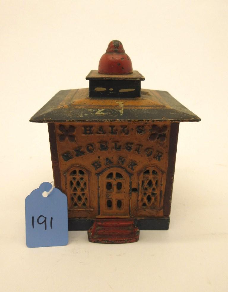 HALL'S EXCELSIOR BANK BUILDING CAST IRON BANK (1 of 6)