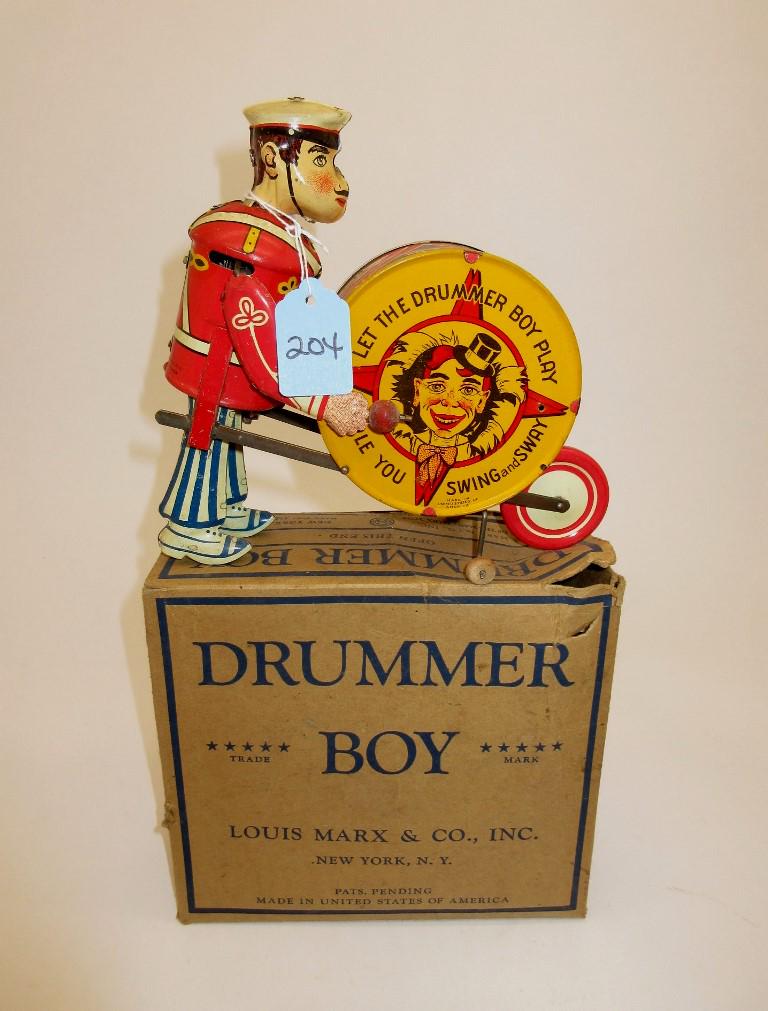MARX DRUMMER BOY TIN WIND-UP W/ PARTIAL OB (1 of 4)