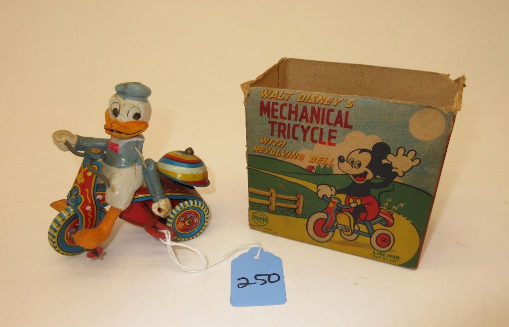 MARX WALT DISNEY MECH TRICYCLE WIND-UP  PARTIAL OB (1 of 2)