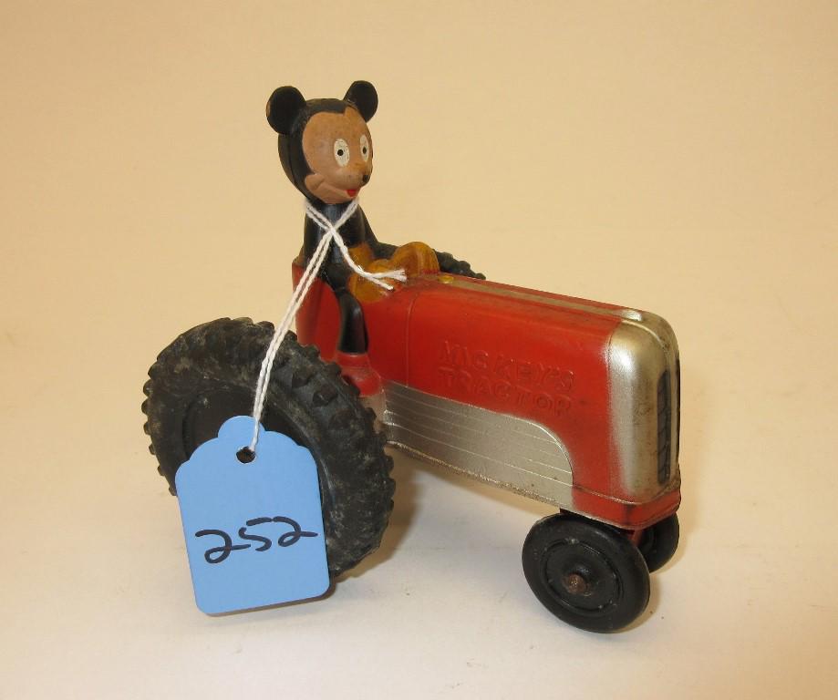 SUN RUBBER CO. MICKEY'S TRACTOR RUBBER TOY (1 of 3)