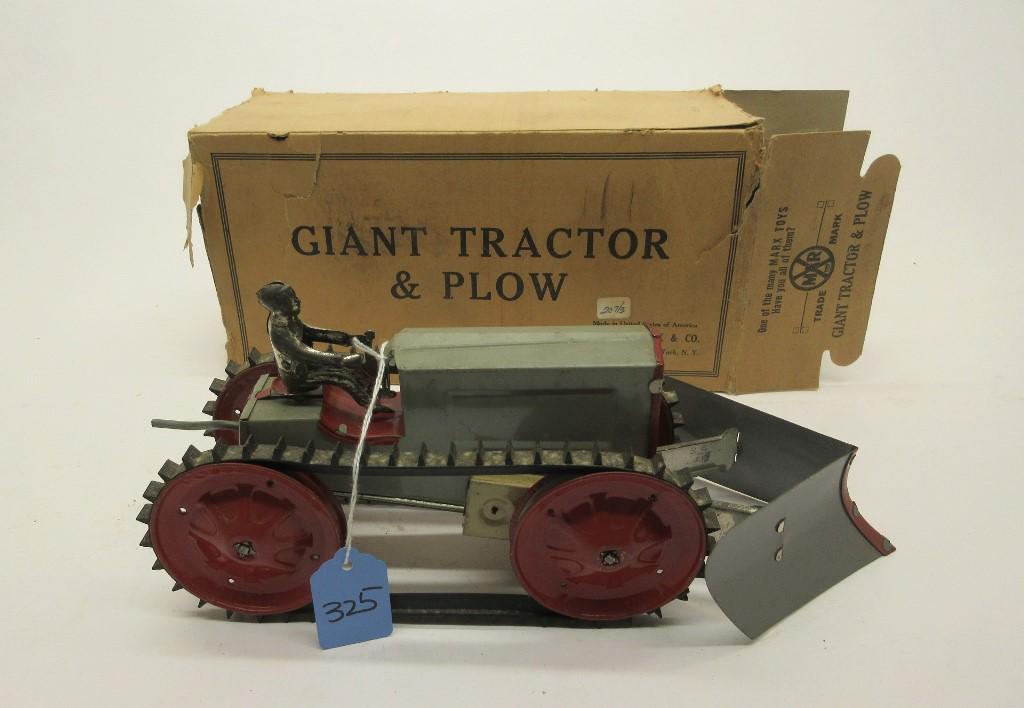 MARX GIANT TRACTOR & PLOW PARTIAL OB (1 of 4)