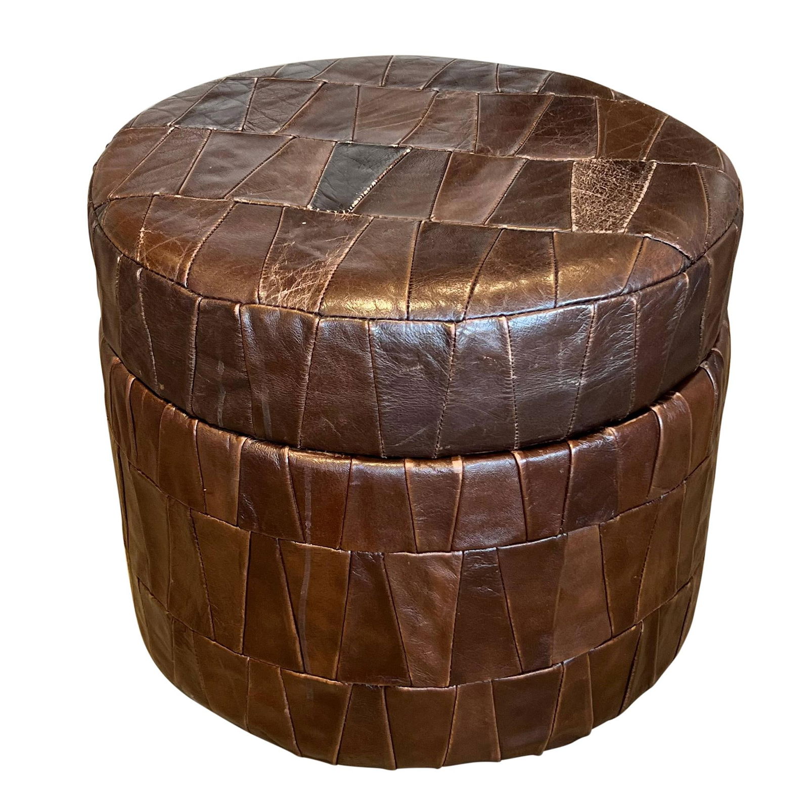 De Sede Patchwork Leather Stash Ottoman (1 of 3)