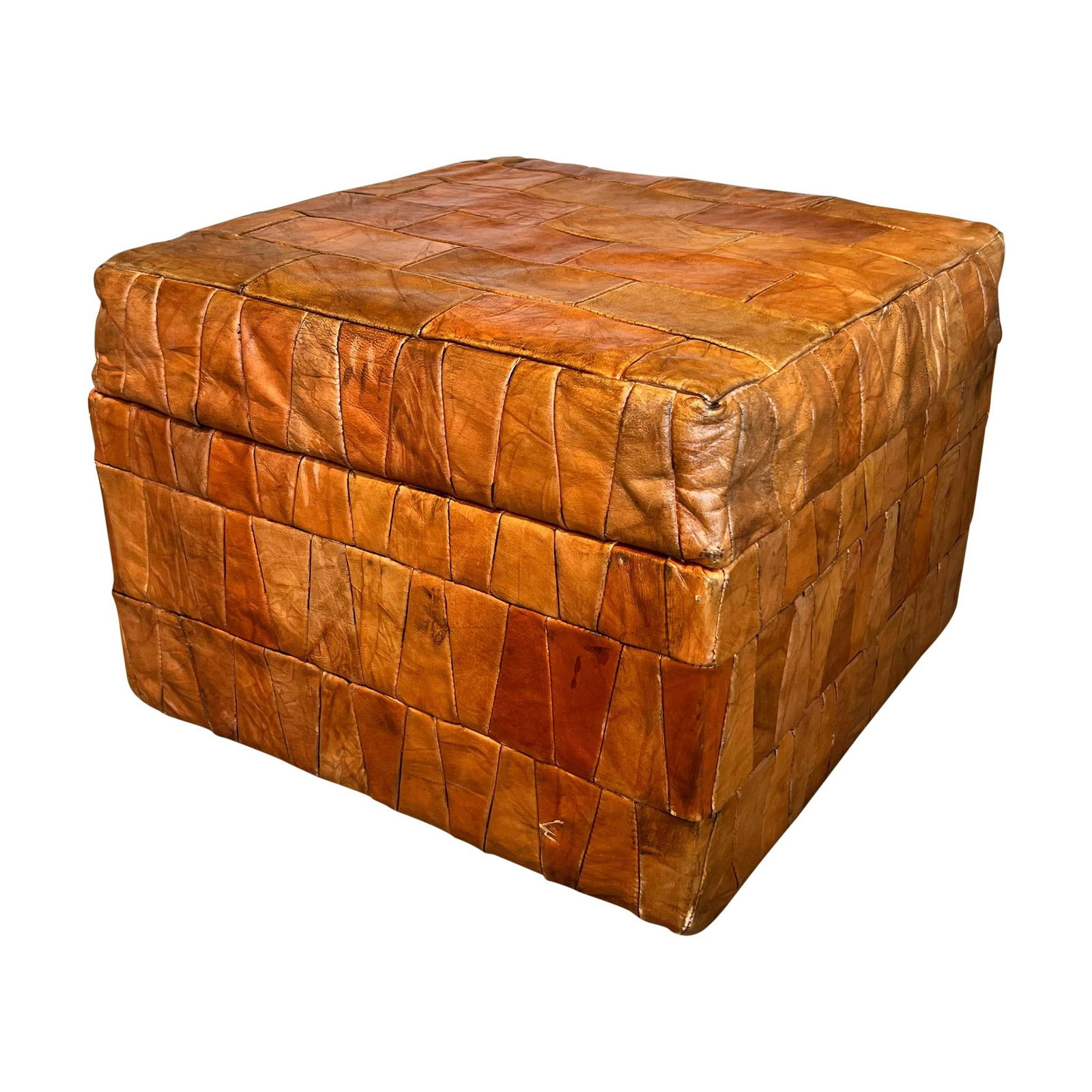 De Sede Patchwork Leather Stash Ottoman (1 of 3)