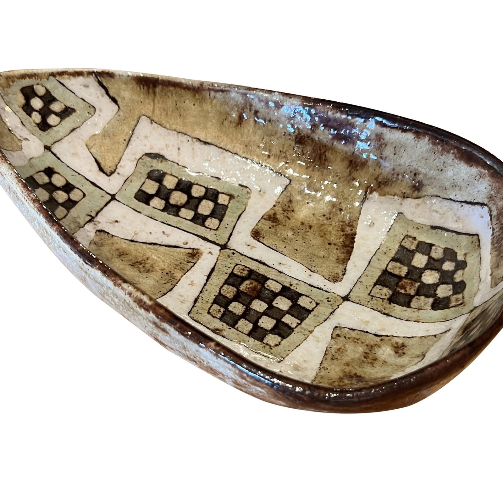 French Pottery Catch All Signed Vieux Moulin Vallauris (1 of 5)