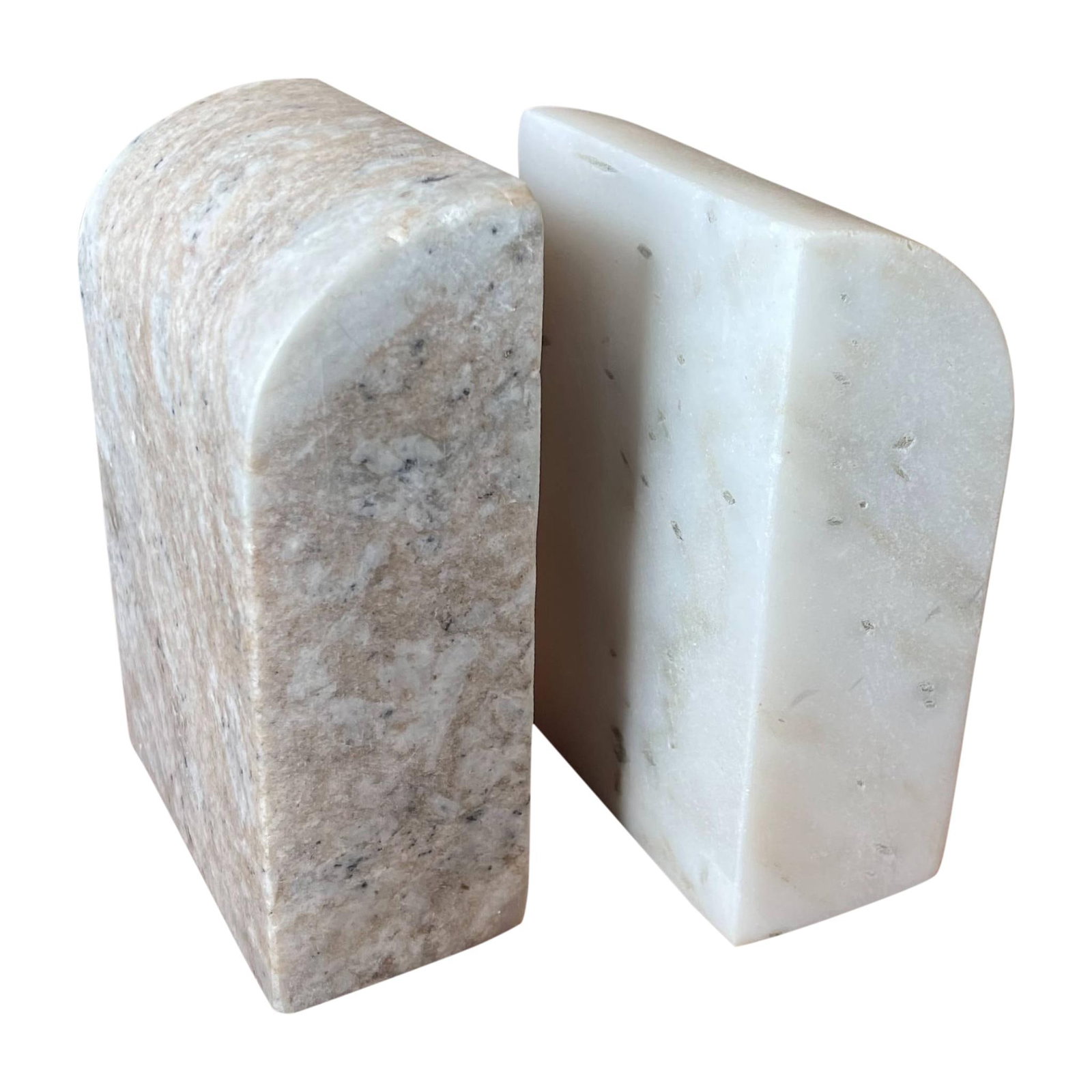 Italian Sculptural Two Tone Marble Bookends (1 of 4)