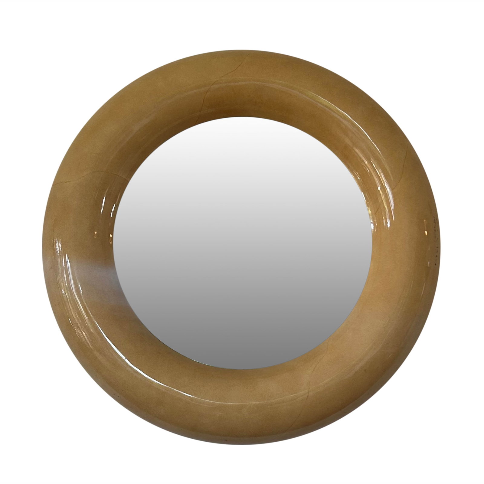 Round Postmodern Lacquer Wall Mirror (1 of 4)