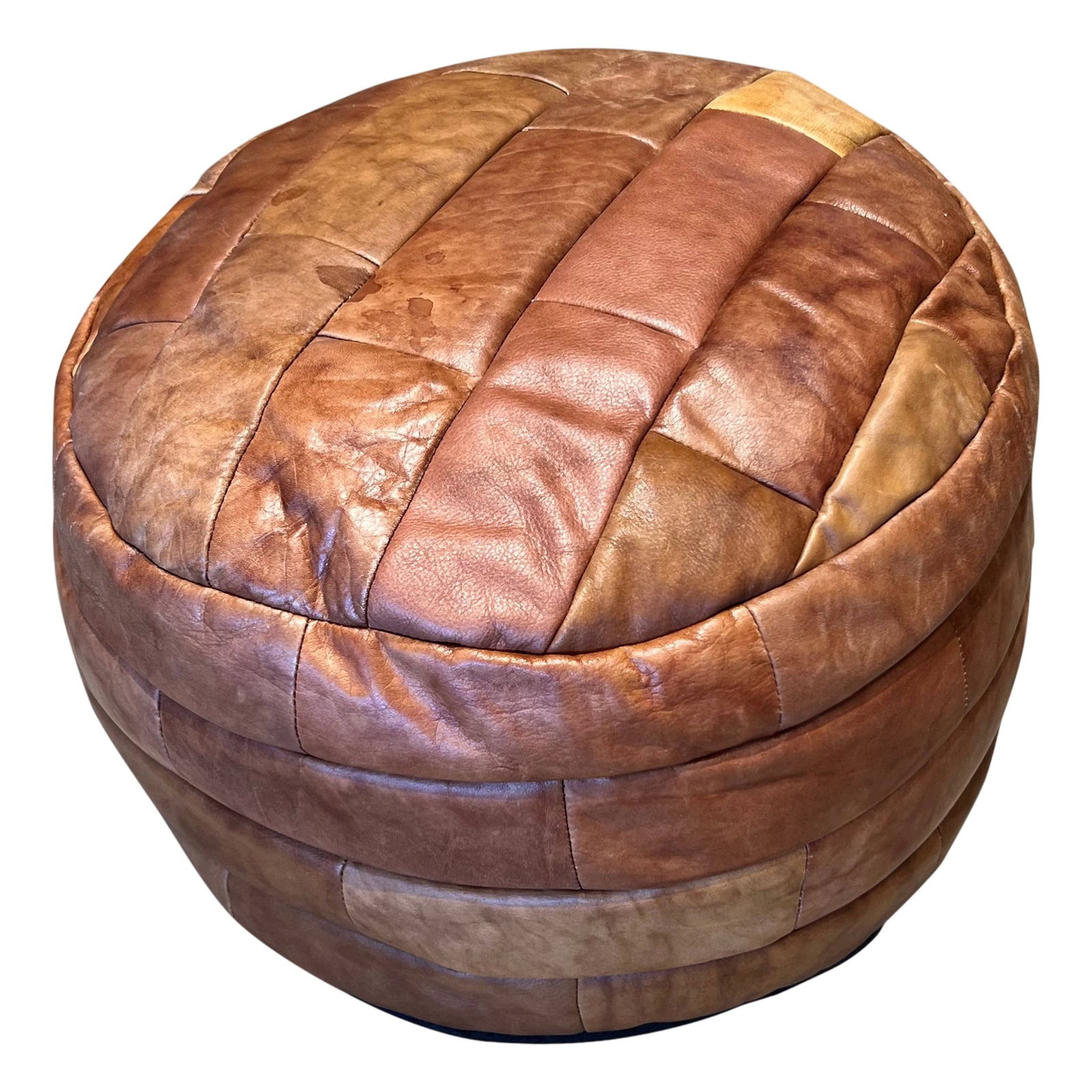 Patchwork Leather Pouf by De Sede (1 of 1)