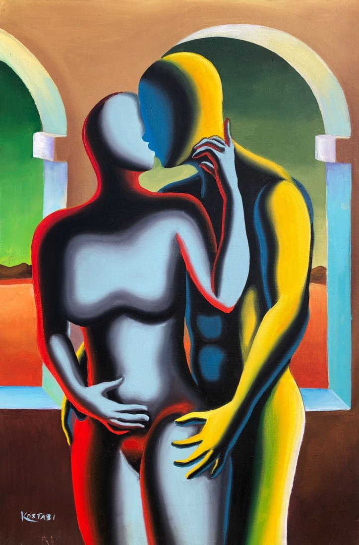 Mark Kostabi (Oil on Canvas) 60x40 cm In the style of (1 of 6)