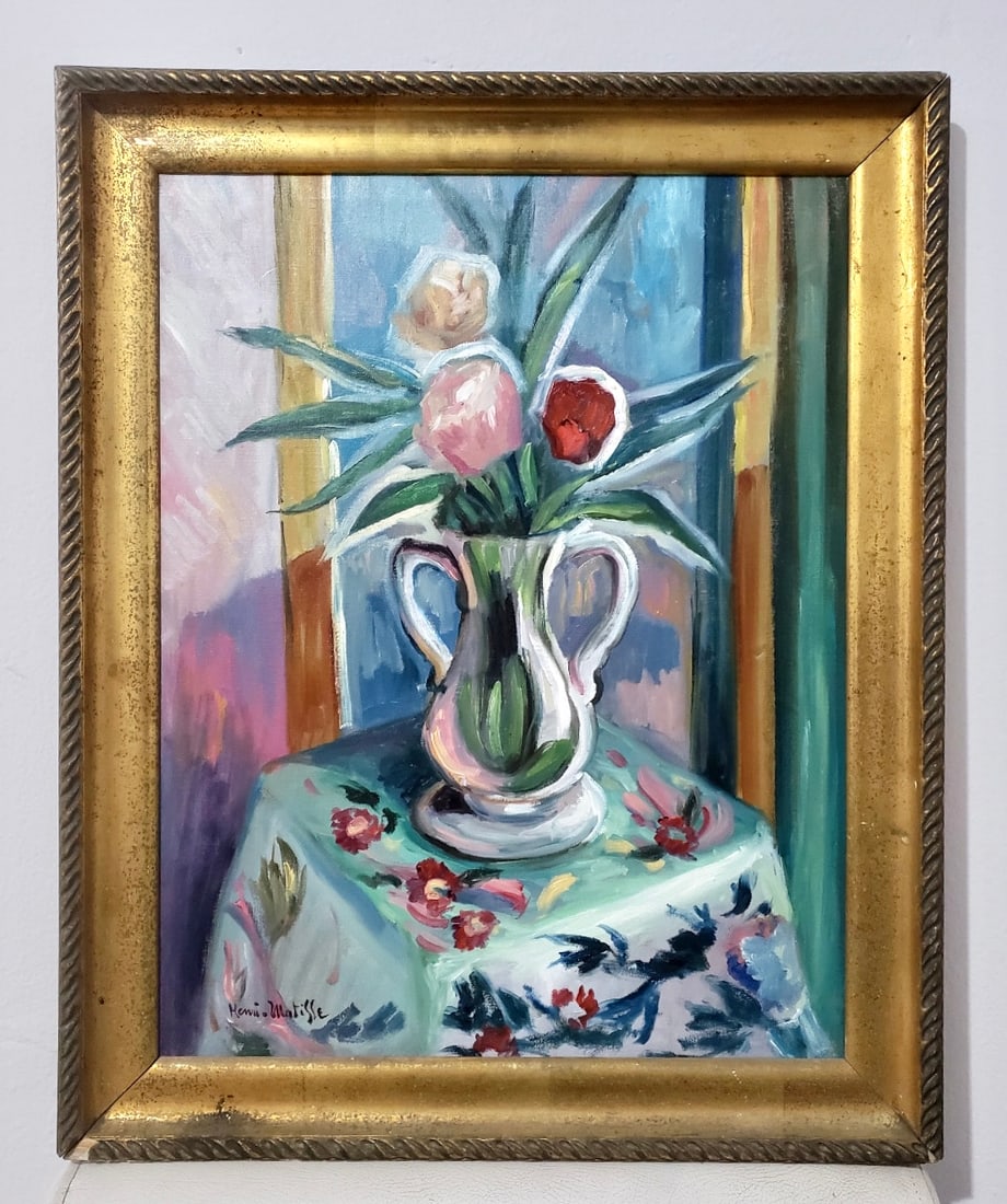 Henry Matisse (framed Oil on canvas painting) 62.5x50.6cm framed and 54x42.5 without a frame (1 of 5)