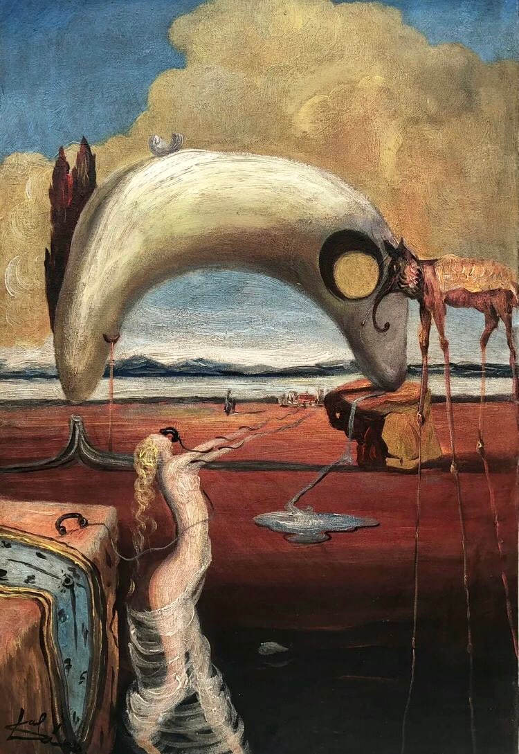 Salvador Dali (Oil on Canvas Painting) 15.5'' x 23.5'' Inches in the style of (1 of 8)