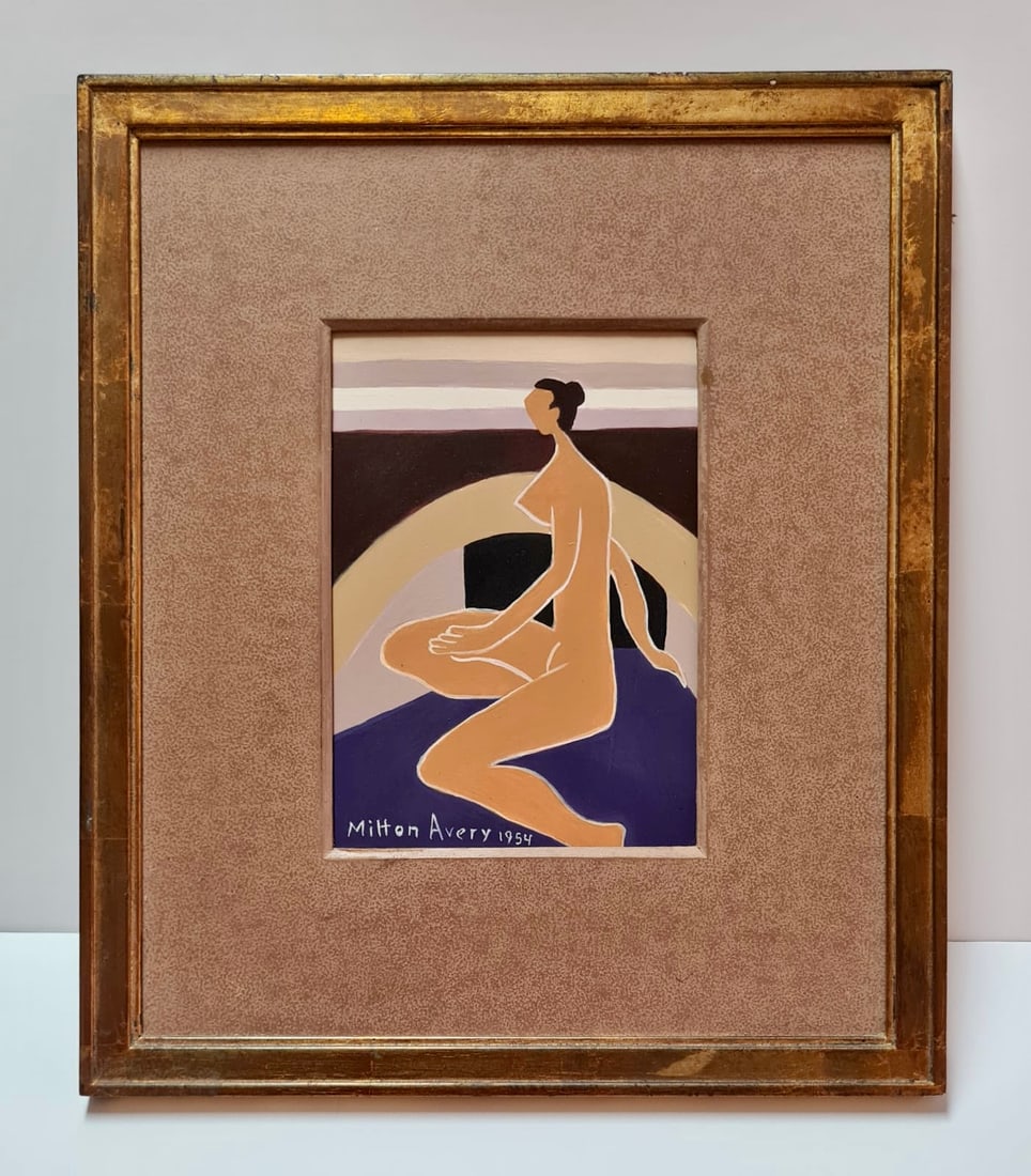 Milton Avery  (Oil on Cardboard Painting) 17.5 x 12.5 Inches In the style of (1 of 9)