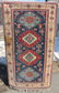 Blue Kazak style Oriental area rug - 3'2" x 5'9" -