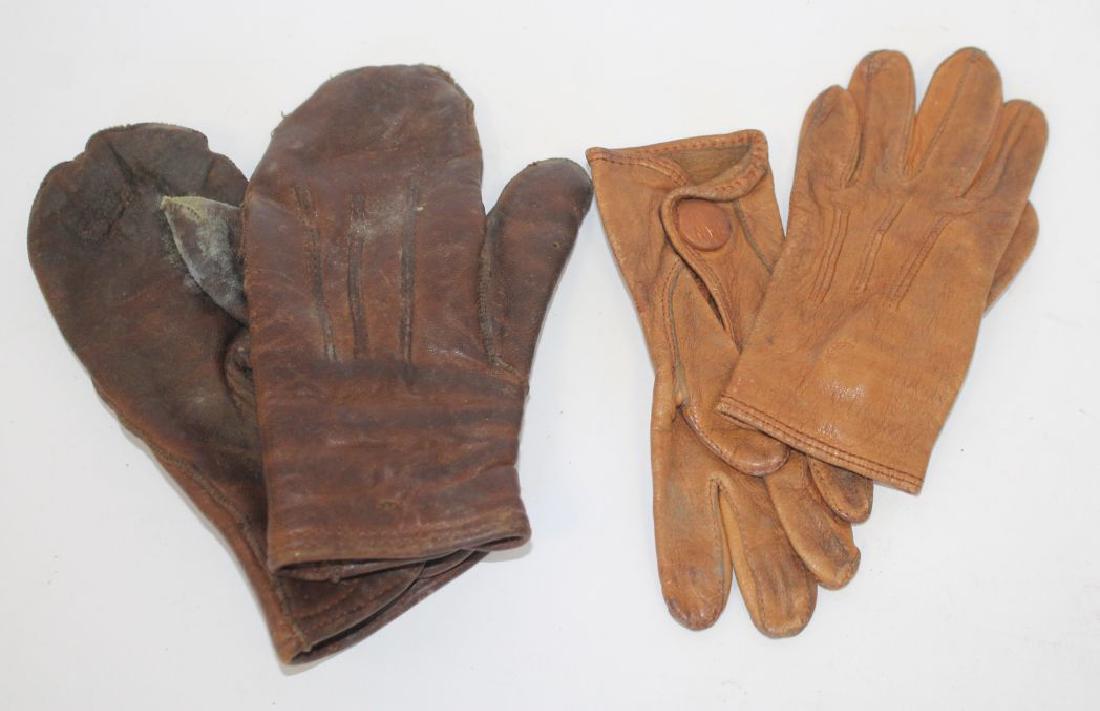 lot of vintage children's leather gloves & mittens by: lot of vintage children's leather gloves & mittens by Danforth & LBP Co - 5" long