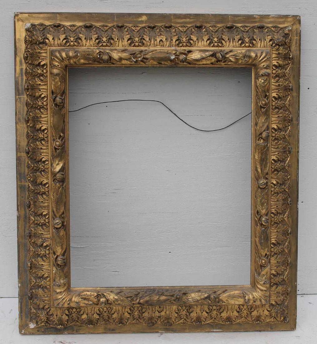 mid 19thC beautifully carved gold leaf frame 37"x33" Jun 24, 2019