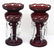 Beautiful pr of late Victorian ruby cut to clear