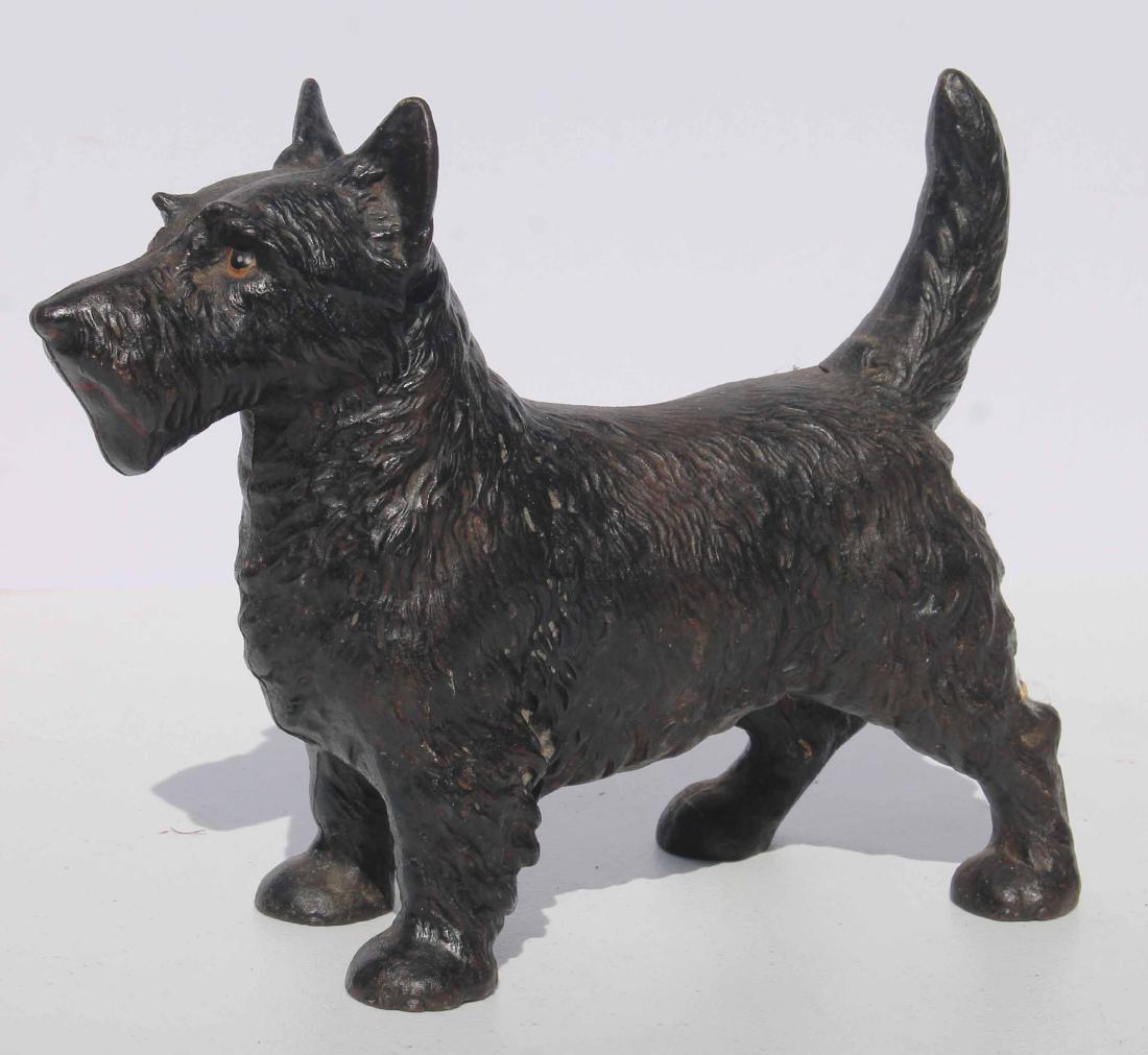 Antique cast iron Scotty Dog doorstop: Antique cast iron Scotty Dog doorstop