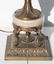 antique brass glass and marble table lamp - 27" tall - 3