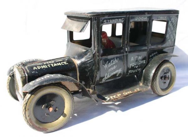 Great Leaping Lena 8" long tin wind up w driver by