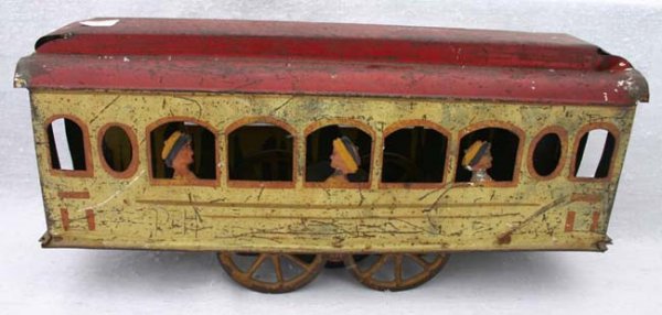 Dayton trolley car hill climber 13" long 3 passe