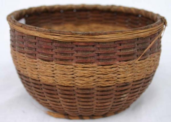 small New England Native American round splint ba
