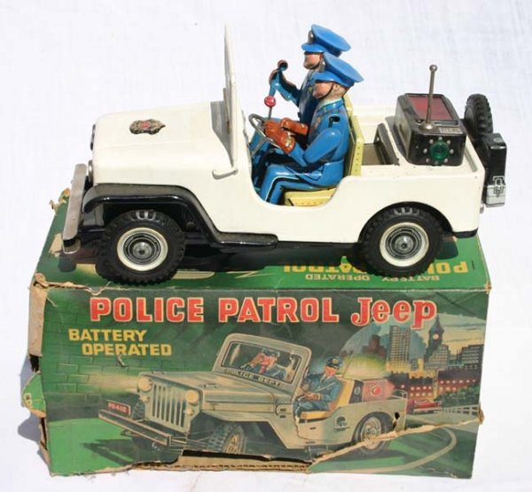 orig boxed Japanese battery operated Police Patr
