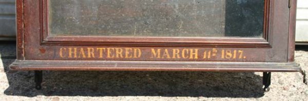 rare 19th C lg carved Masonic Lodge hanging cabin - 3