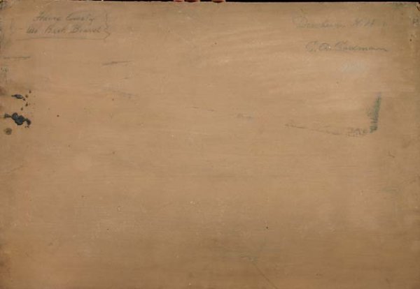 Charles Codman 17 1/2 x 25 winter scene w skaters - 2