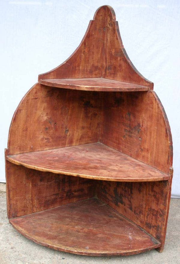 rare 18th C New England QA birch & tulipwood hang