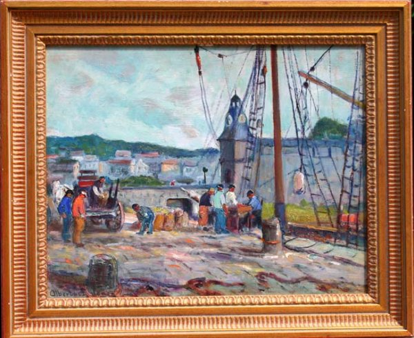 Albertus Eugene Jones 12x16 o/panel titled "Unloa