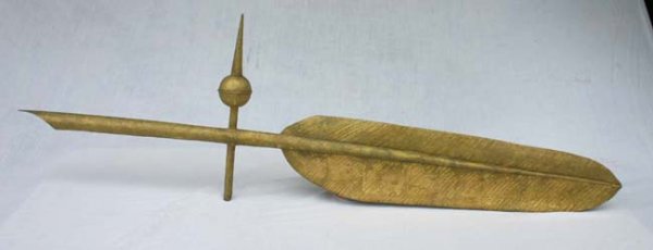 Very lg 48" long early Quill pen copper weatherva - 2