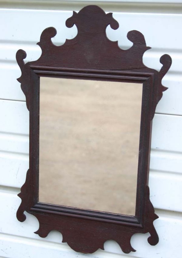 small 18" American Chippendale mirror in old grun
