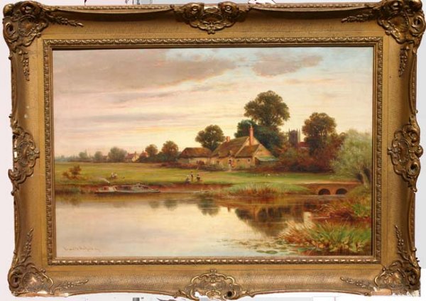 Howard Walford 20x30 o/bd beautiful cottage by a