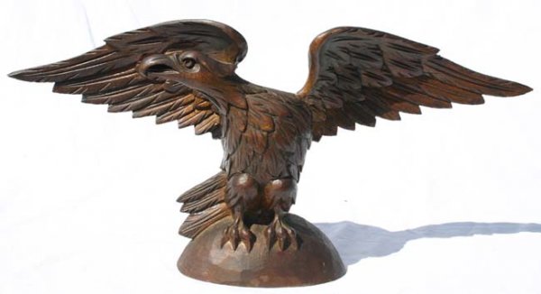 full standing early 20th C Boston Carvers pine ea