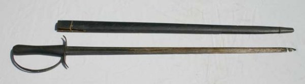 Confederate style rehilted early sabre blade w wood