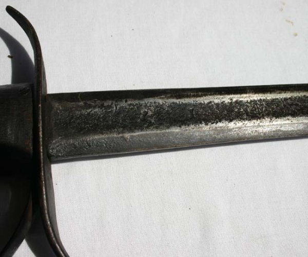 Confederate style rehilted early sabre blade w wood - 2